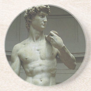 Michelangelo's standbeeld van David Zandsteen Onderzetter