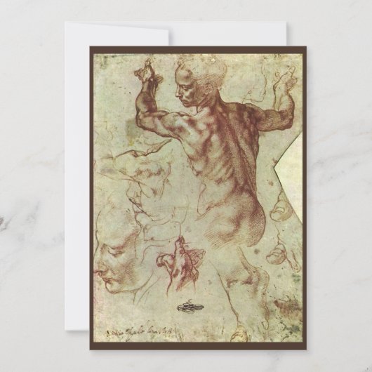 Michelangelo's studie van een Libische Sibille (Voorkant)