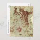 Michelangelo's studie van een Libische Sibille Briefkaart (Voorkant / Achterkant)