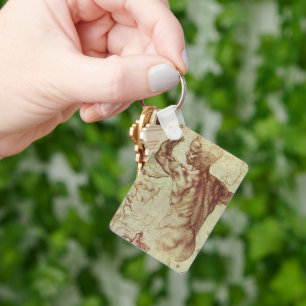 Michelangelo's Studie van een Libische Sibille Sleutelhanger