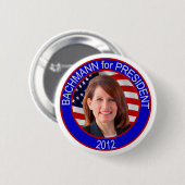 Michele Bachmann Ronde Button 5,7 Cm (Voorkant /achterkant)