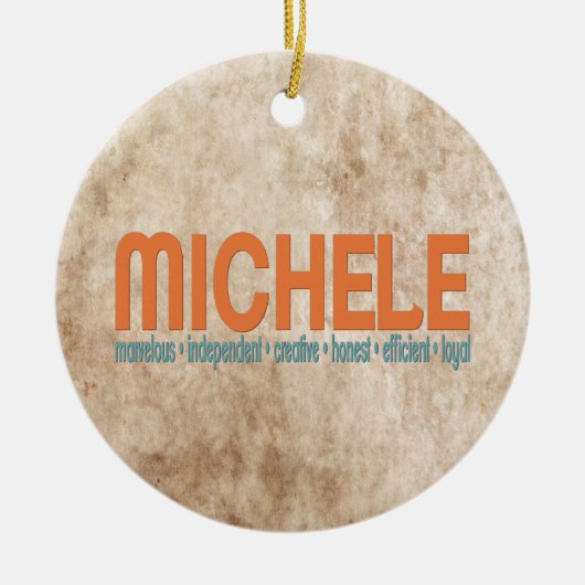 {Michele} ornement nommé d'arbre de Noël de (Devant)