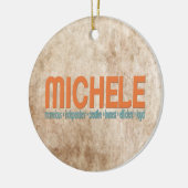 {Michele} ornement nommé d'arbre de Noël de (Gauche)