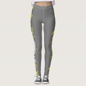 Michelle Ajouter Votre Nom Leggings Art Abstrait (Devant)