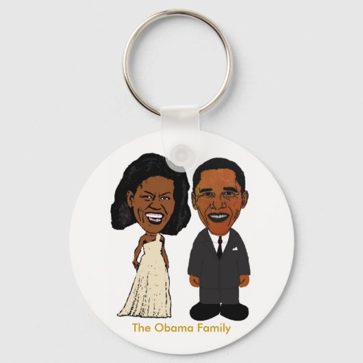 Michelle & Barack Obama sleutelhanger (Voorkant)