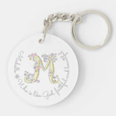 Michelle letter M meisjes naam sleutelhanger (Achterkant)