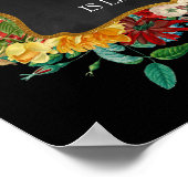 Michelle Name Betekenis Floral Birthday Gift Poster (Hoek)