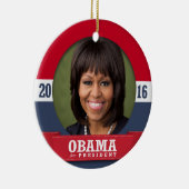 MICHELLE OBAMA 2016 KERAMISCH ORNAMENT (Rechts)