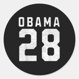 Michelle Obama 2028 voor President nummer 28 Vinta Ronde Sticker