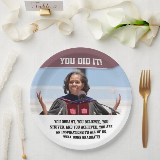 Michelle Obama - Afstuderen Papier Bord YDI (Huwelijk)