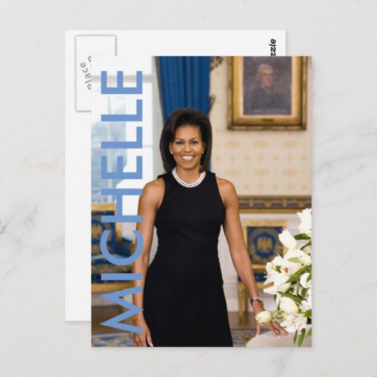 Michelle Obama Briefkaart (Voorkant / Achterkant)