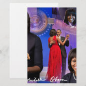 Michelle Obama Briefpapier (Voorkant / Achterkant)