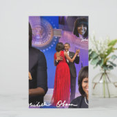 Michelle Obama Briefpapier (Staand voorkant)