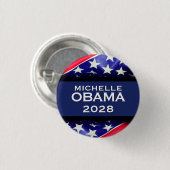 Michelle OBAMA Button 2028 (Voorkant /achterkant)