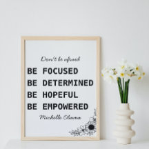 Michelle Obama citaat Wees niet bang voor feminist