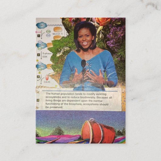 Michelle Obama Climate Change Biodiversity Quote Visitekaartje (Voorkant)