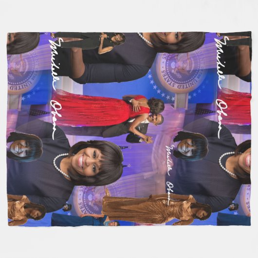 Michelle Obama deken (Voorkant (Horizontaal))
