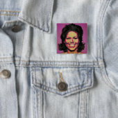 Michelle Obama - First Lady Vierkante Button 5,1 Cm (In situ)