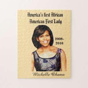 MICHELLE OBAMA GLIMLACHT LEGPUZZEL