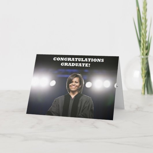 Michelle Obama-Graduation Card Kaart (Voorkant)