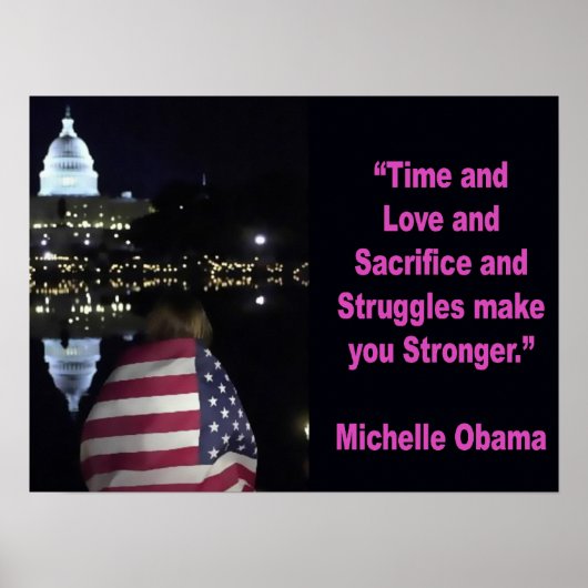 Michelle Obama inspirerend citaat Poster (Voorkant)