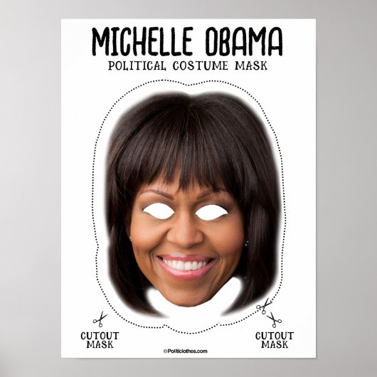 Michelle Obama kostuummasker Poster (Voorkant)