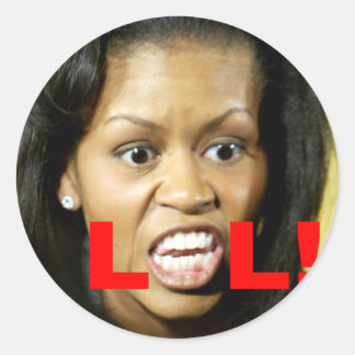 Michelle Obama LOL Ronde Sticker