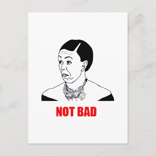 Michelle Obama Not Bad Meme Briefkaart (Voorkant)