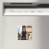 Michelle Obama Officiële Portret Square Magnet Magneet (Insitu (Vaatwasser))