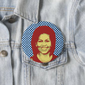 MICHELLE OBAMA TALK BUBBLE RONDE BUTTON 4,0 CM (In situ)