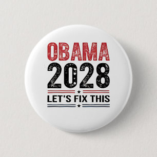 Michelle Obama voor President Obama 2028   Ronde Button 5,7 Cm
