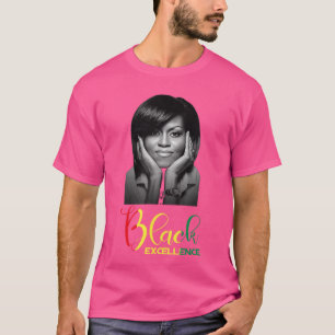Michelle Obama Zwarte Uitmuntendheid Zwarte geschi T-shirt