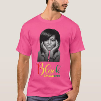 Michelle Obama Zwarte Uitmuntendheid Zwarte geschi T-shirt