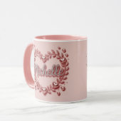 Michelle Pink Hearts Combo Mug (Devant gauche)