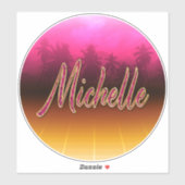 Michelle Vorname Name pink Aufkleber Sticker (Vel)