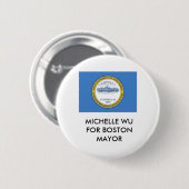 MICHELLE WU VOOR BOSTON MAYOR BUTTON (Voorkant /achterkant)