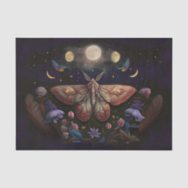 Michelle's fladderende maan, kleurrijke mot tissuepapier