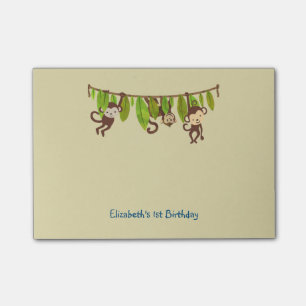 Michievous Monkeys Hanging from a Oerwoud Vine Post-it® Notes