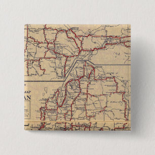 Michigan 6 vierkante button 5,1 cm