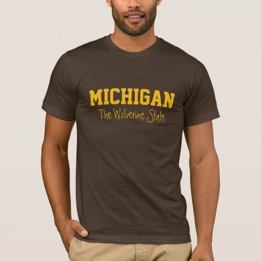 MICHIGAN aangepaste tekstkleding T-shirt (Voorkant)