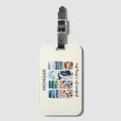 Michigan Bagagelabel – Zoet Water & Cherry Skies (Voorkant (verticaal))