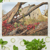 Michigan Barn in de Herfst - dubbelprint Theedoek (Gevouwen)
