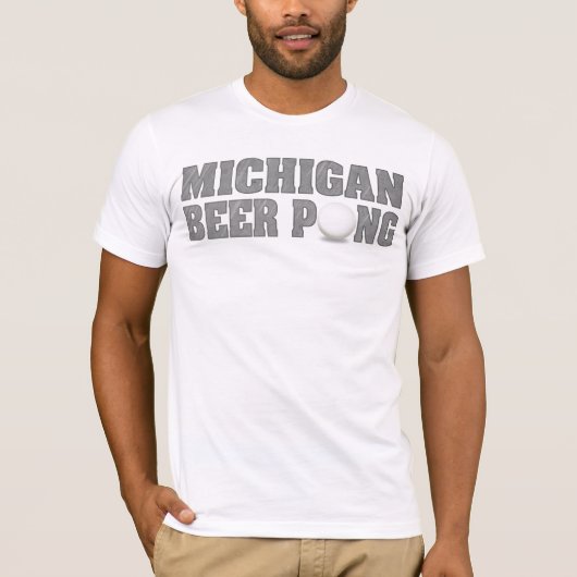 Michigan Beer Pong T-Shirts (Voorkant)