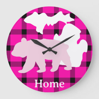 Michigan Beer Thuis in Buffalo Plaid Grote Klok