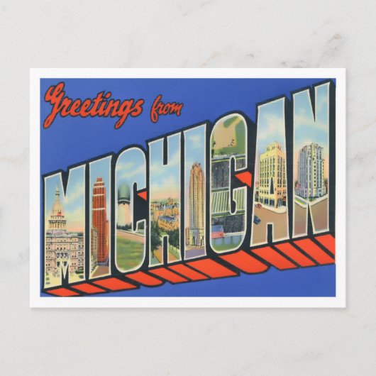 Michigan Big Letters Briefkaart (Voorkant)