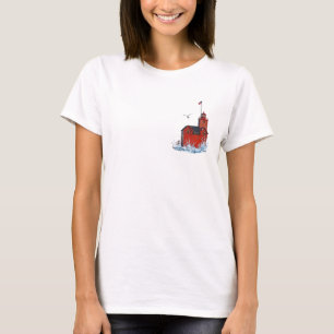 Michigan Big Red Lighthouse T-shirt