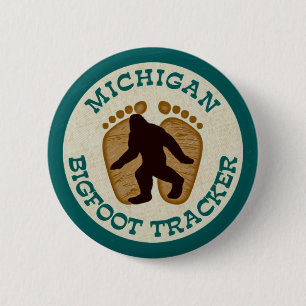 Michigan Bigfoot Tracker Ronde Button 5,7 Cm