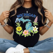 Michigan Bloemen T-shirt Bloemendruk