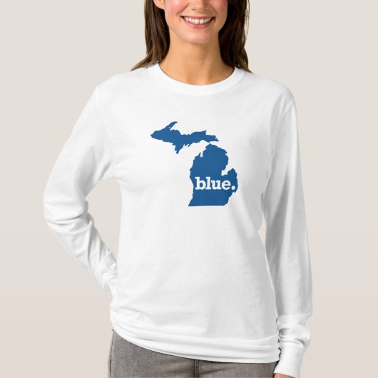 MICHIGAN BLUE STATE T-SHIRT (Voorkant)