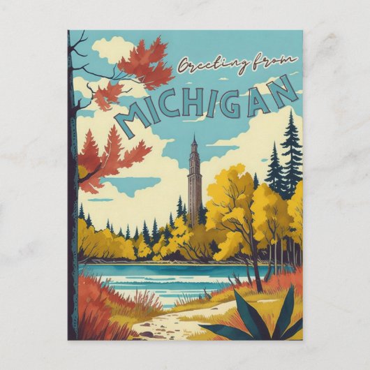 Michigan Briefkaart (Voorkant)